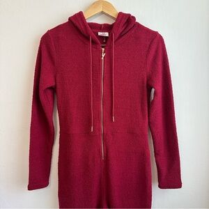YITTY Red Pet Me Heart Pocket Hooded Onesie Jumpsuit NWT